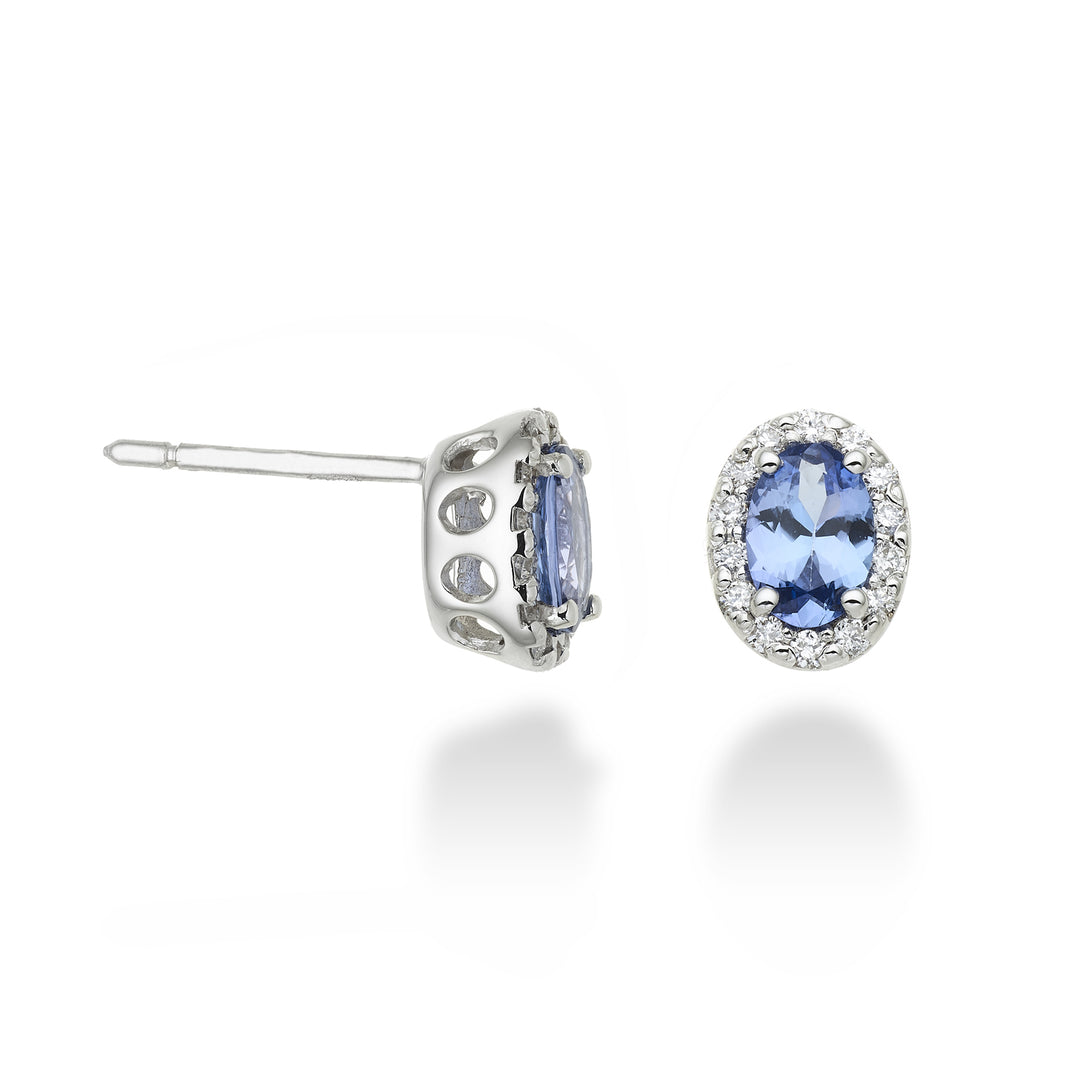Nihama sau tanzanit de 18k n. oval 6x4 ct.0,76 dia ct.0,18 NO5038O4TZN