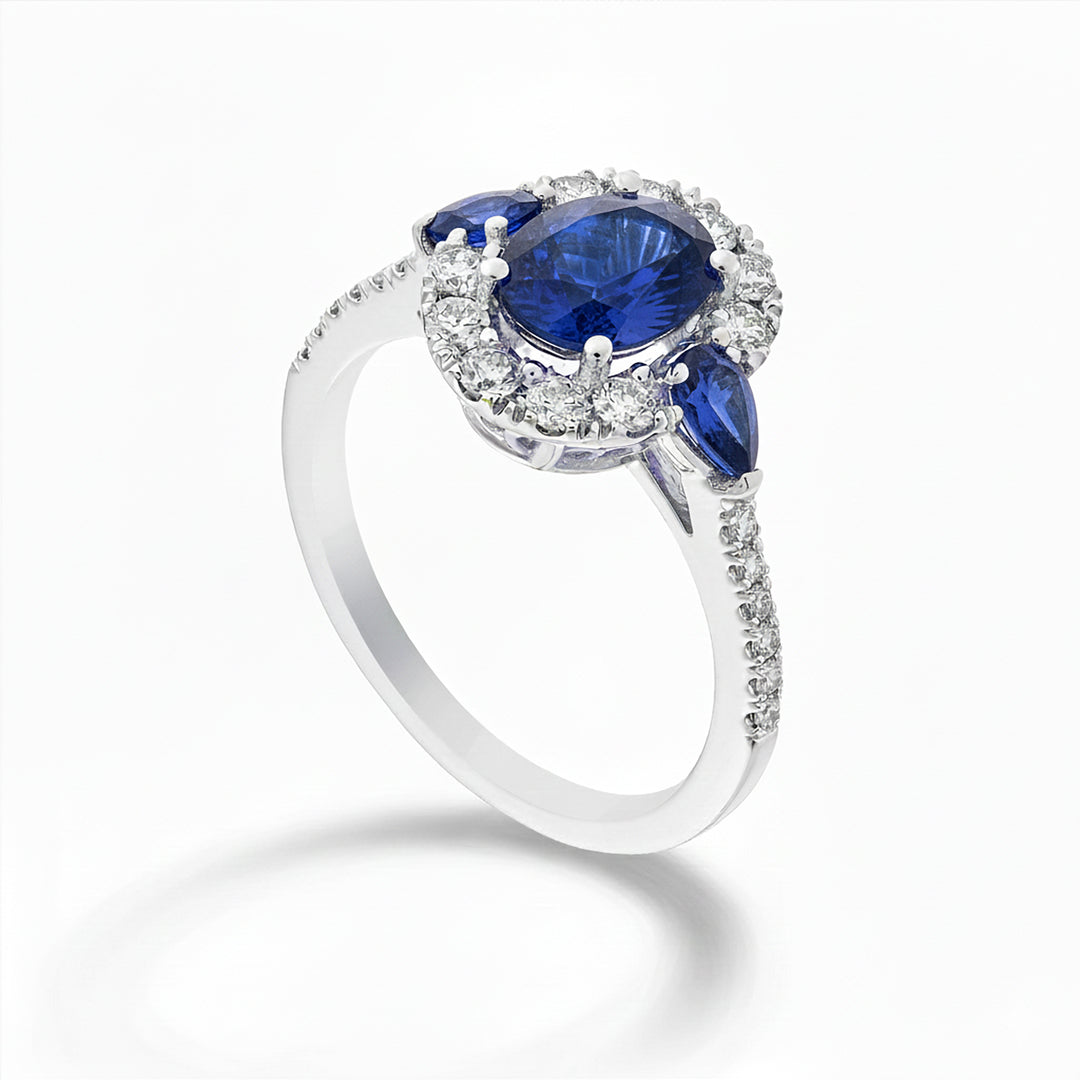 Golay oval sapphire ring 9x7-drops 4x3 and cont. ACLC463DZB9743B-26106110081