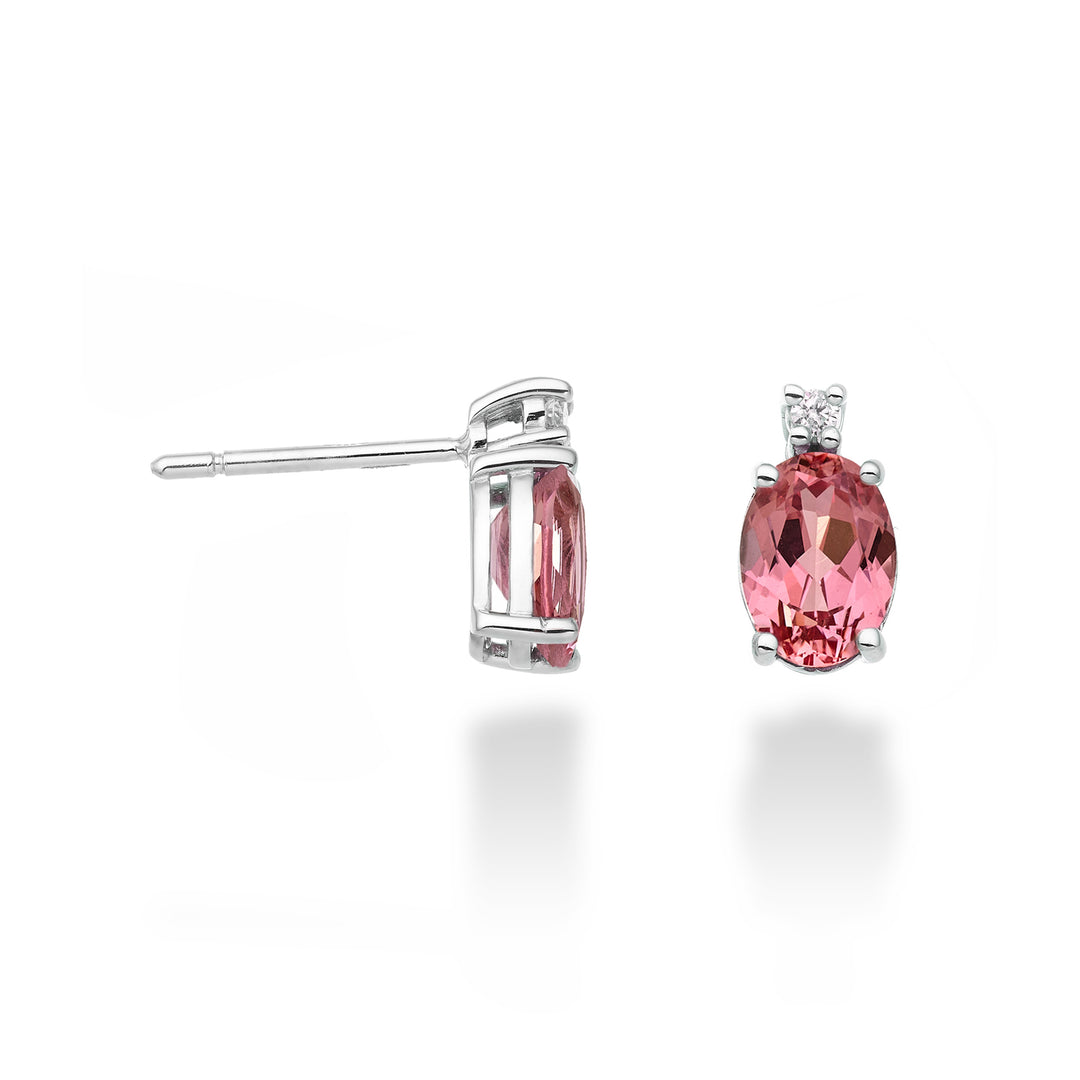 Mikiko o zafiro rosa ovalado de 18k 7x5 ct.1,60 diam. ct.0.03 MO5024O4ZFRP