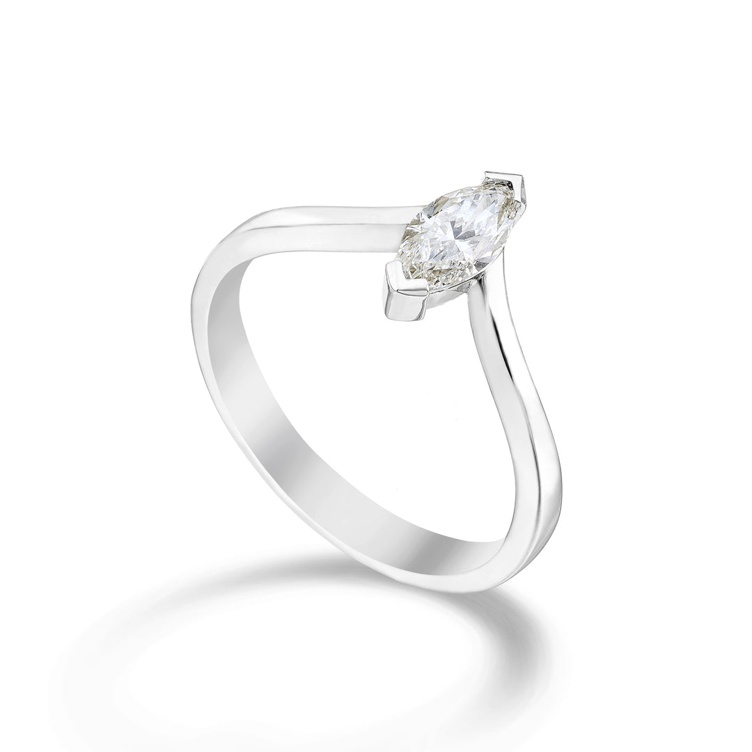 Golay solitaire prsten diam marquise hladká stopka 0,50ct ASLMQ003DI50-23348110052