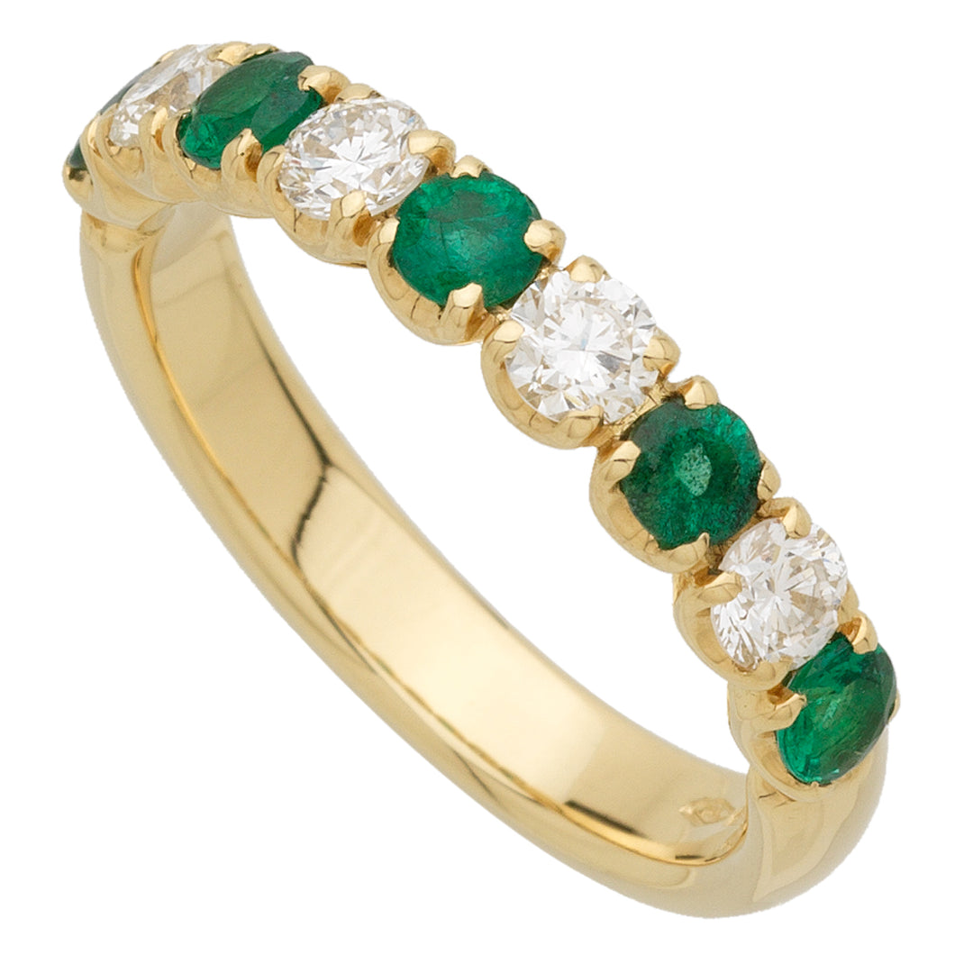 Golay evighedsring 1/2 ring diamanter+smaragder 0,96 ct AFP1228DE-26169110084