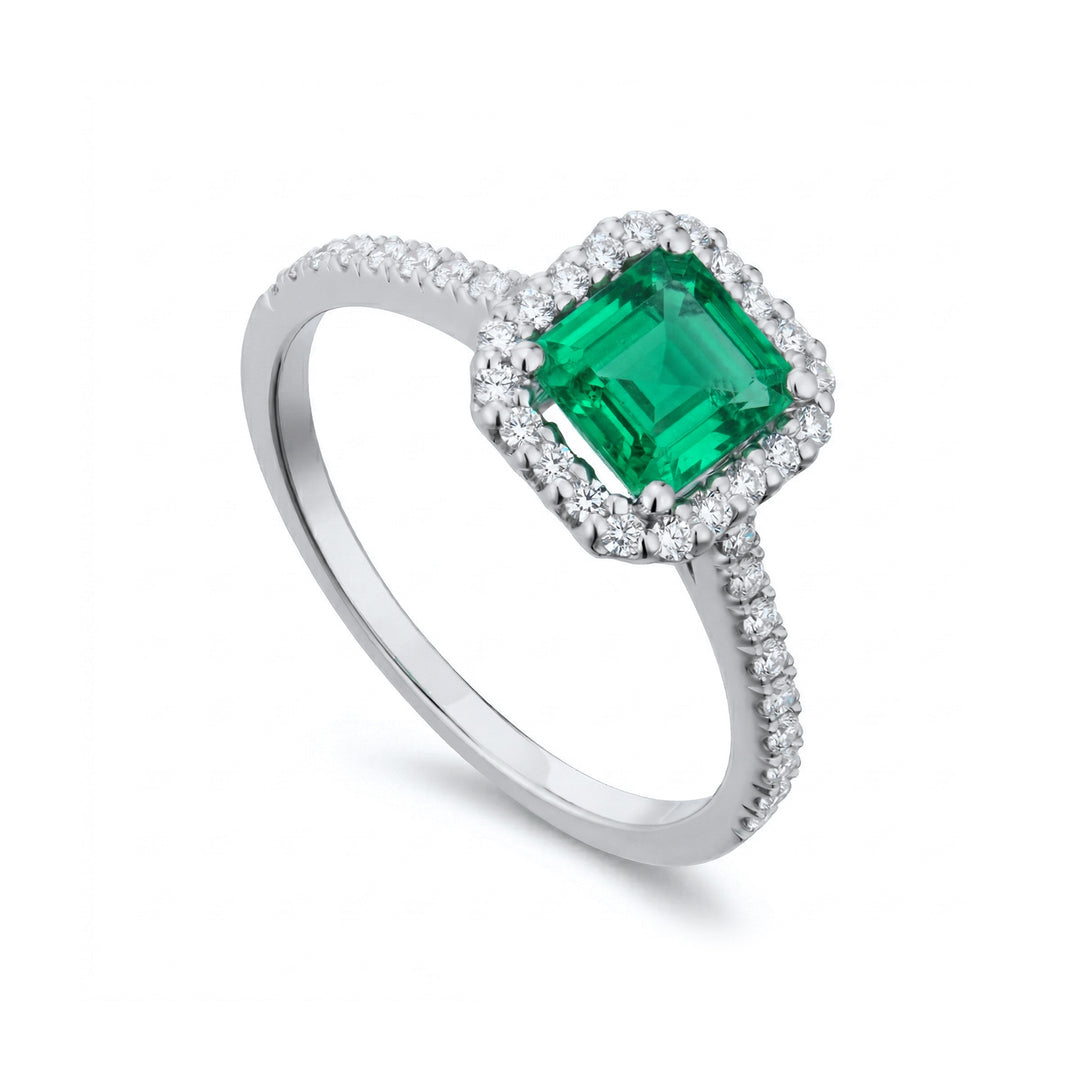 Golay smaragdgroene ring smaragd geslepen 5x6 en contourdiam ACLC073DISM-21085110006