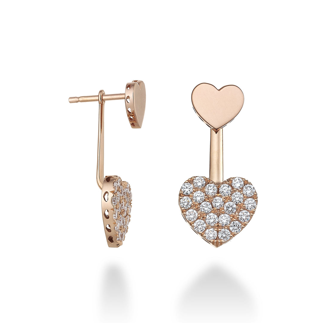 Σκουλαρίκια Golay love me με 2 κρεμαστές καρδιές 1,05 ct OFCU007DI-22013110023
