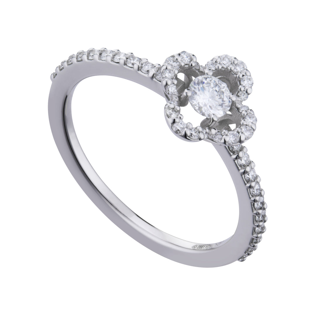 Golay cen ring 0,19 ct med blomsterkontur ACT017DI1-20204110099