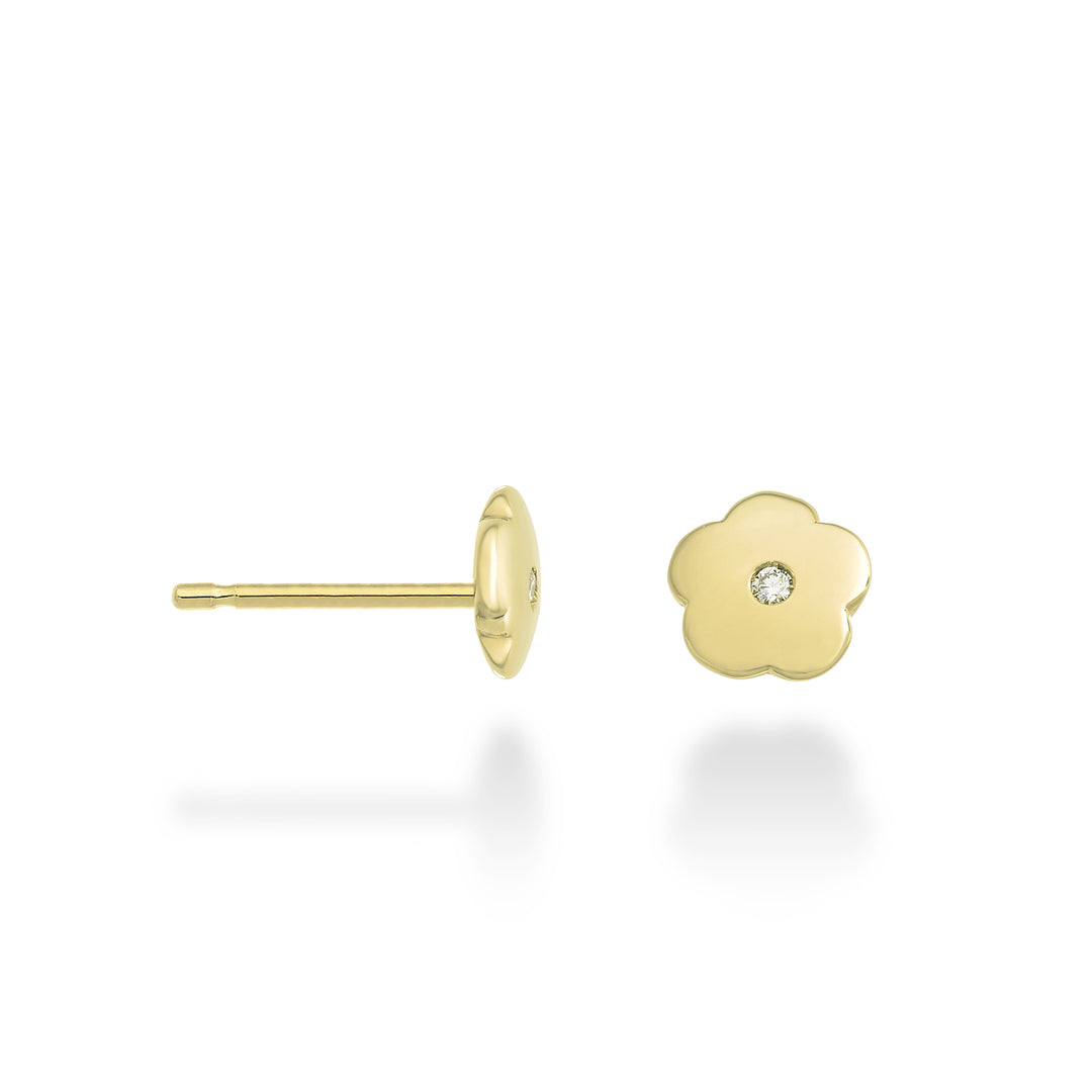 Nihama eller 18k blomst 0,02 ct gult gull NO5109O1BR002