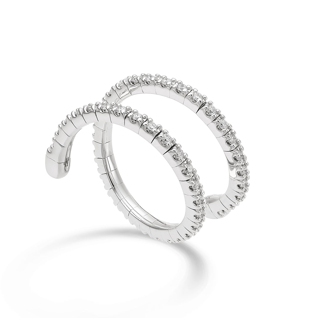 Golay un girodito flex 18k 2 tours diam. Or blanc 0,48 ct GAFLEX003DIO4