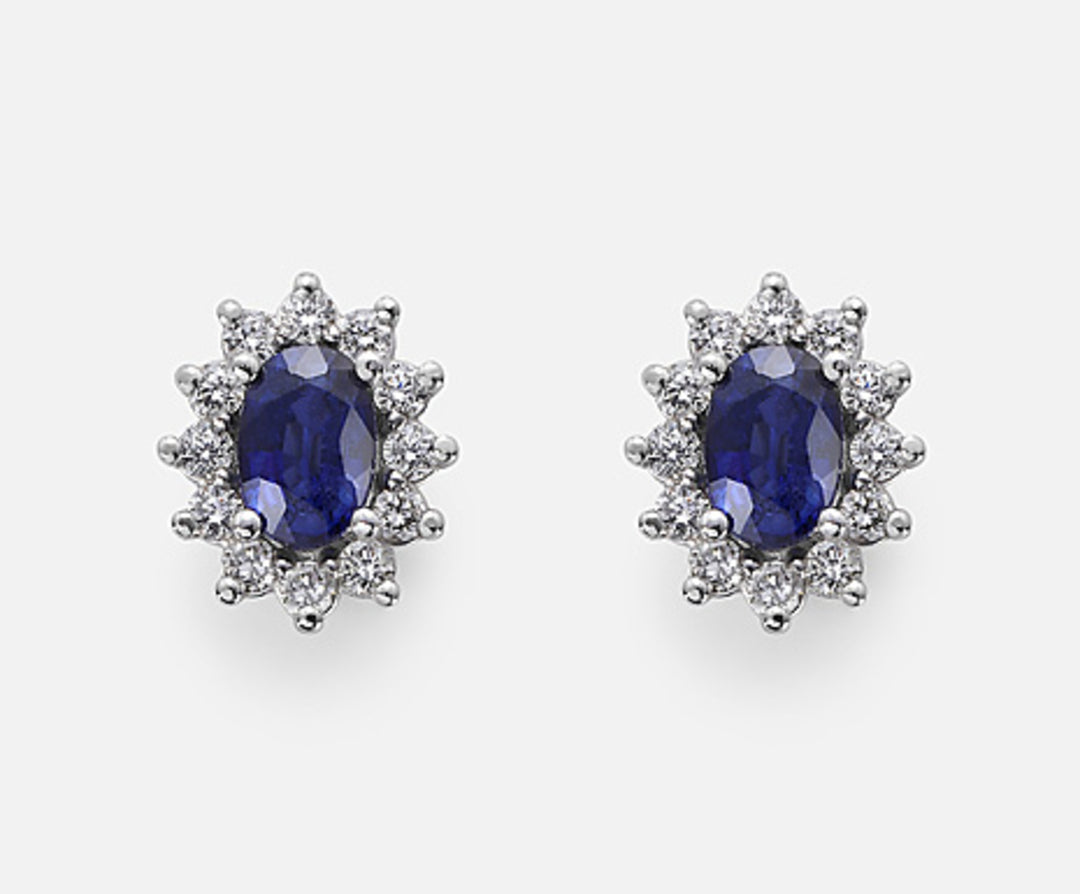 Nihama or 18k zaffiro ovale 6x4 ct.0,80 diam. ct.0,46 NO5030O4ZFD