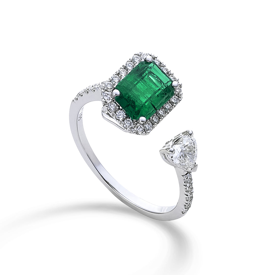 Golay toonring smaragd okt.8x6+diam hart 0,25 ct ACLC304DISM-22188110035