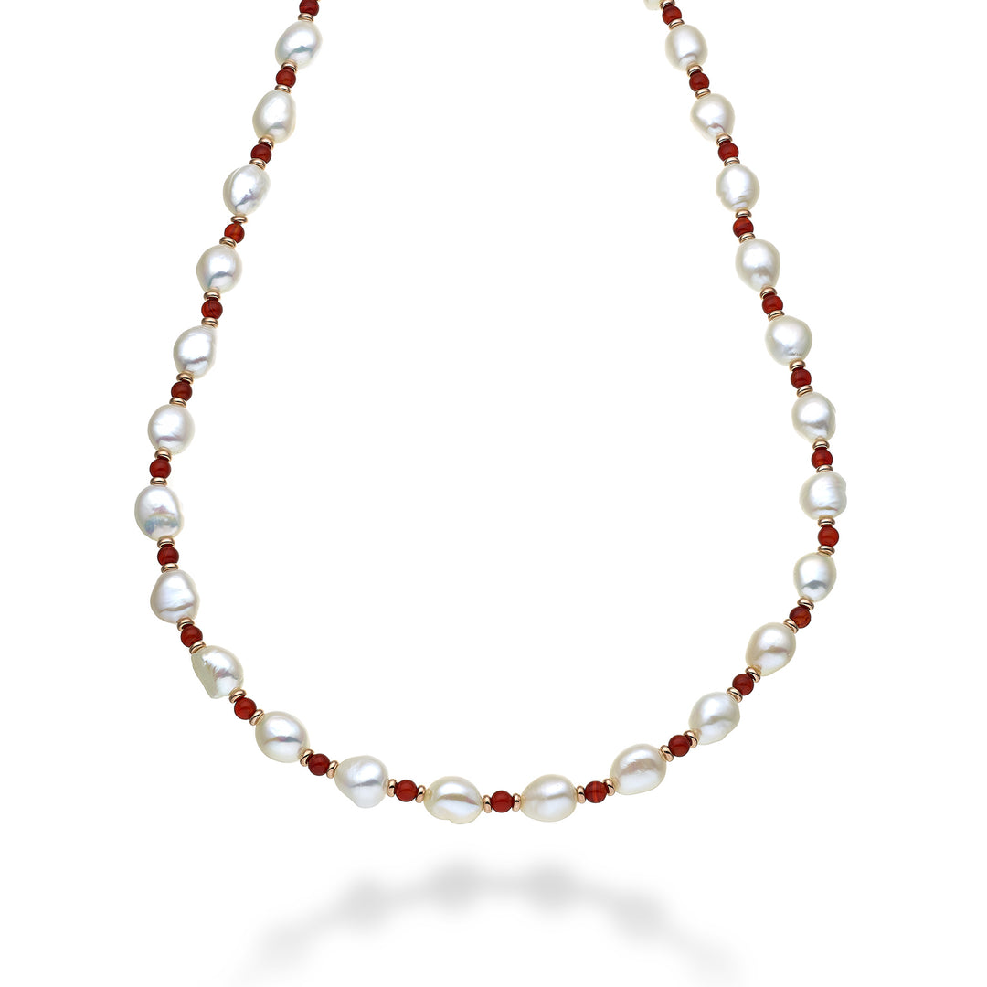 Nihama cl ag925 fw bar 9/10 röd agat 4mm 45 cm NC7132A3REDAGATA