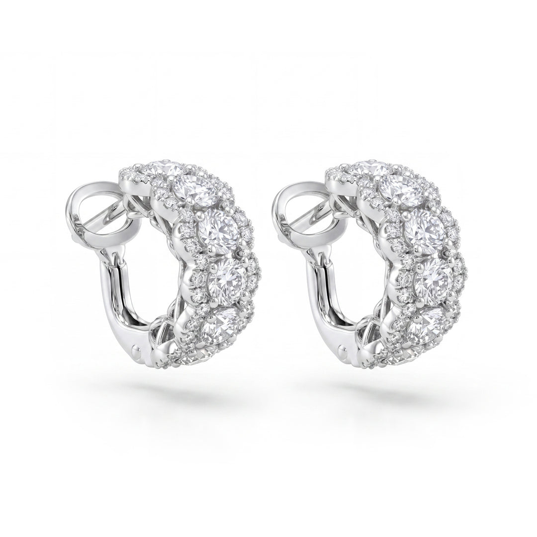 Golay multi-stone oorbellen met 6 diamanten van 0,11ct OMP877D011B-26175110078