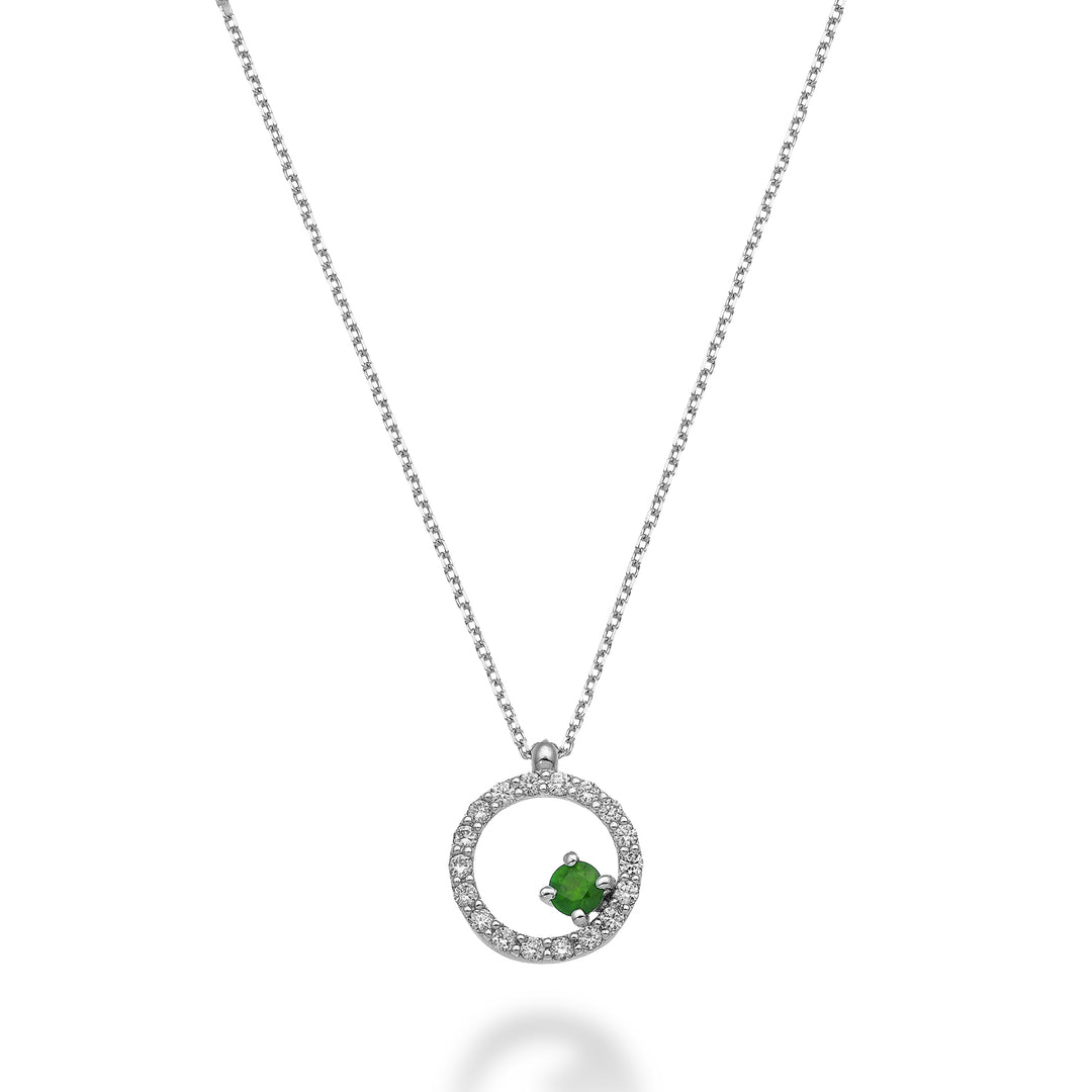 World Diamond Group cl 18k "rund" smaragd n. ct.0,07 diam. ct.0,14 GD5157O4SMN021