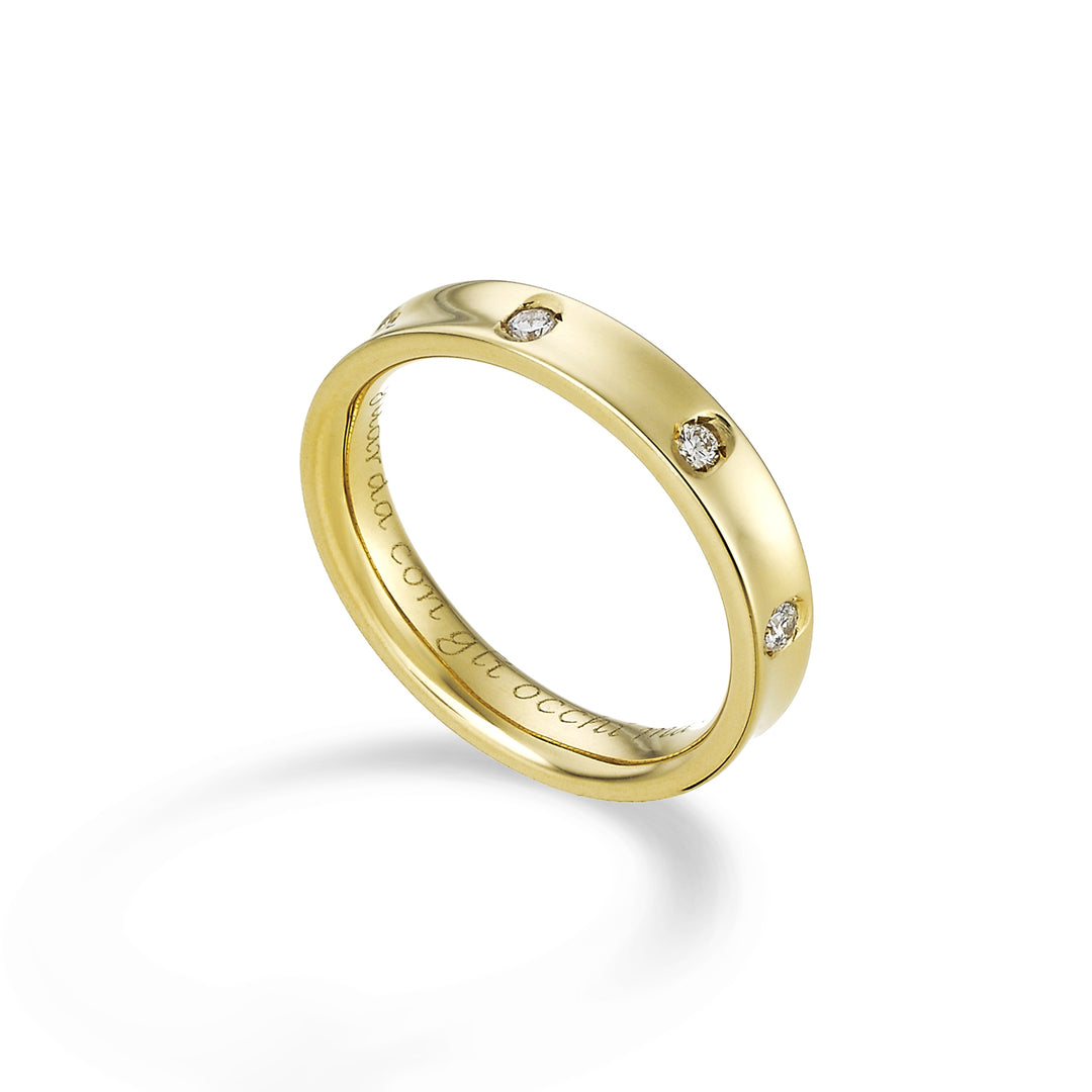 Golay, uma aliança de casamento de 18k de largura com 8 diamantes 0,20 ct GAFEDE05DI2O1.020