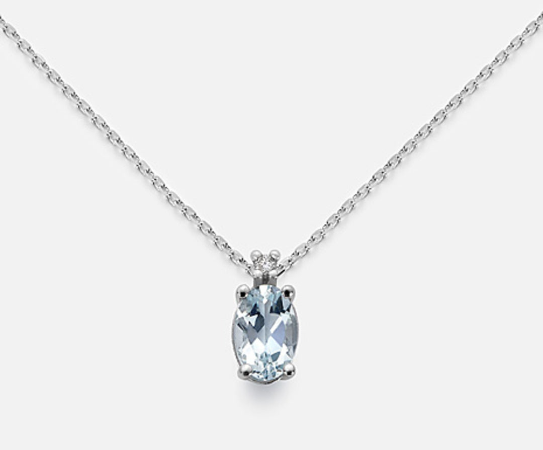 Mikiko cl 9k ovaler Aquamarin 6x4 ct.0,30 Durchm. ct.0,01 MD5034R4AM