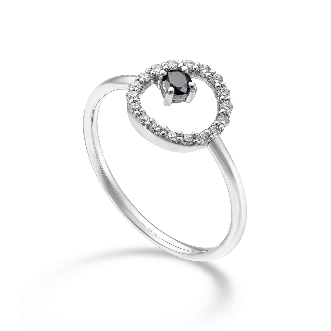 World Diamond Group, um diamante negro "redondo" de 18k com 0,10 ct de diâmetro. ct.0.14 GA5184O4BK024