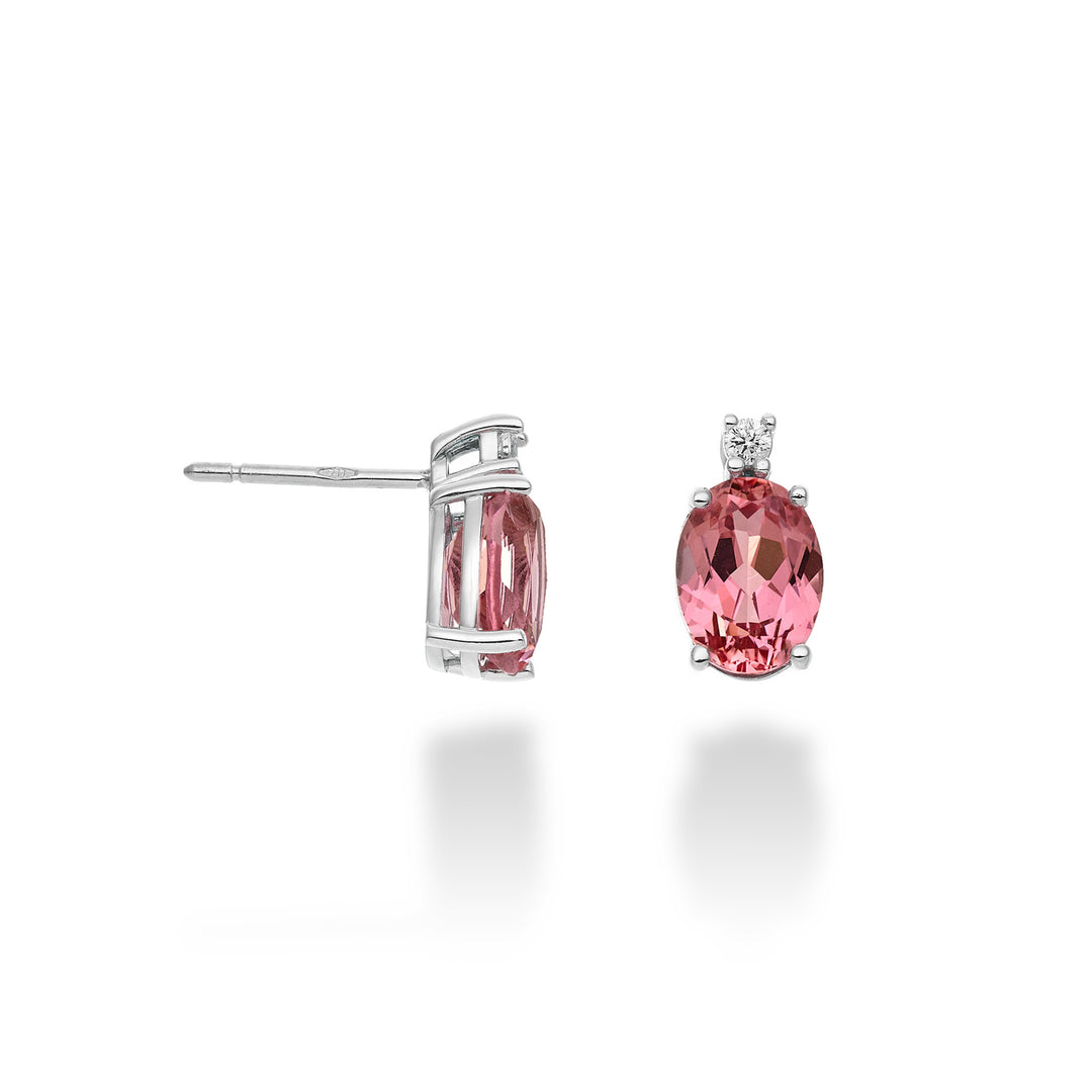 Nihama ή 18k οβάλ ροζ ζαφείρι 8x6 ct.3,20 διάμ. 0,05 ct NO5025O4ZFRP