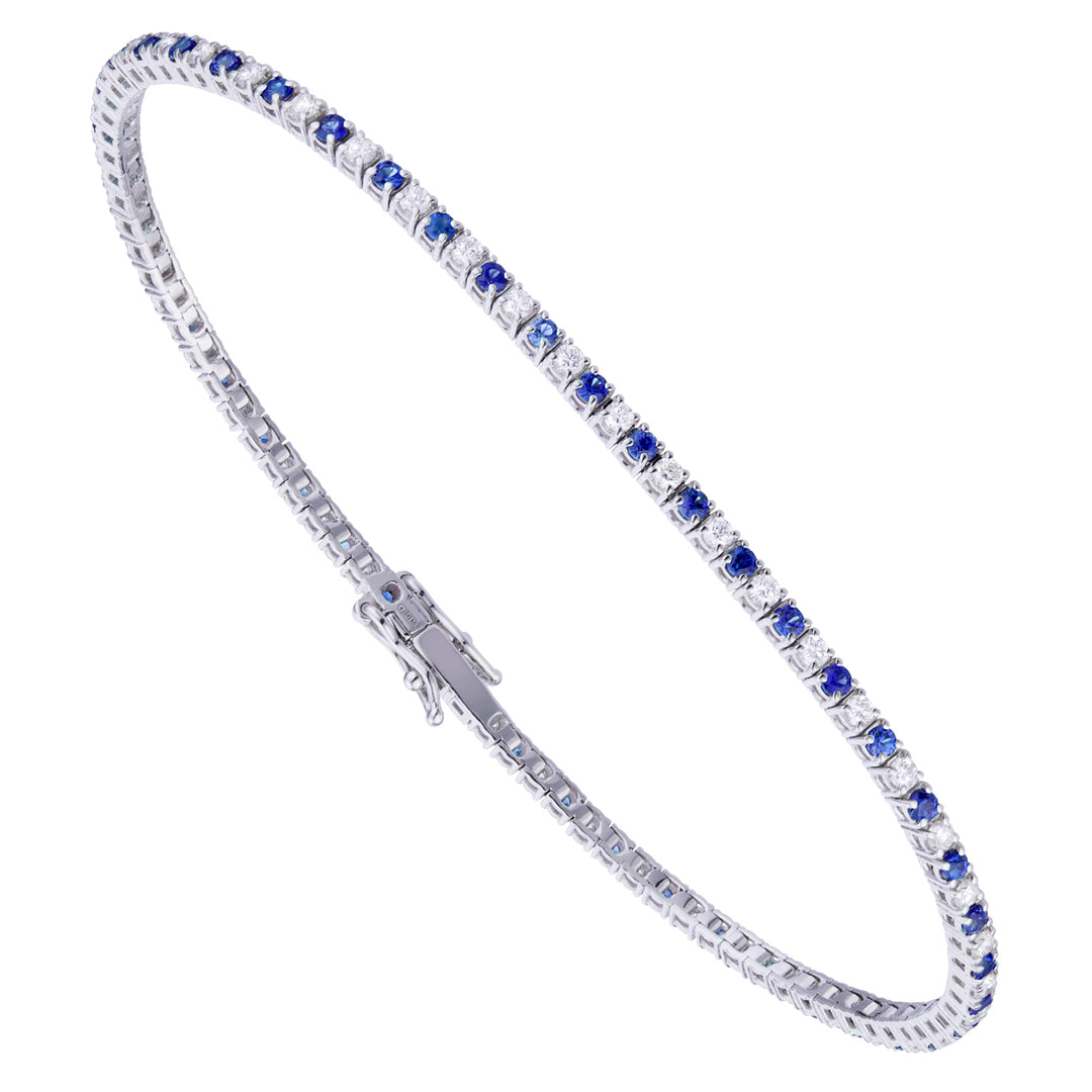 World Diamond Group støpt tennisarmbånd. wire diam+sapphires ct.1.69 BTF001DIZB2-19323000130