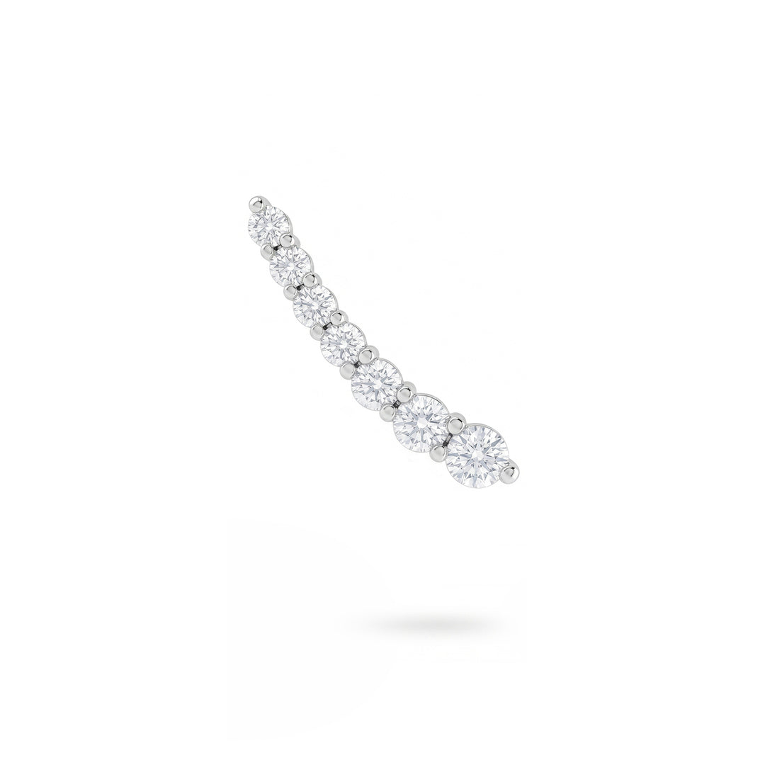 Cercel scalar cu virgulă cu mai multe pietre Golay 0,26 ct dreapta OMP869DBDX-26162110073