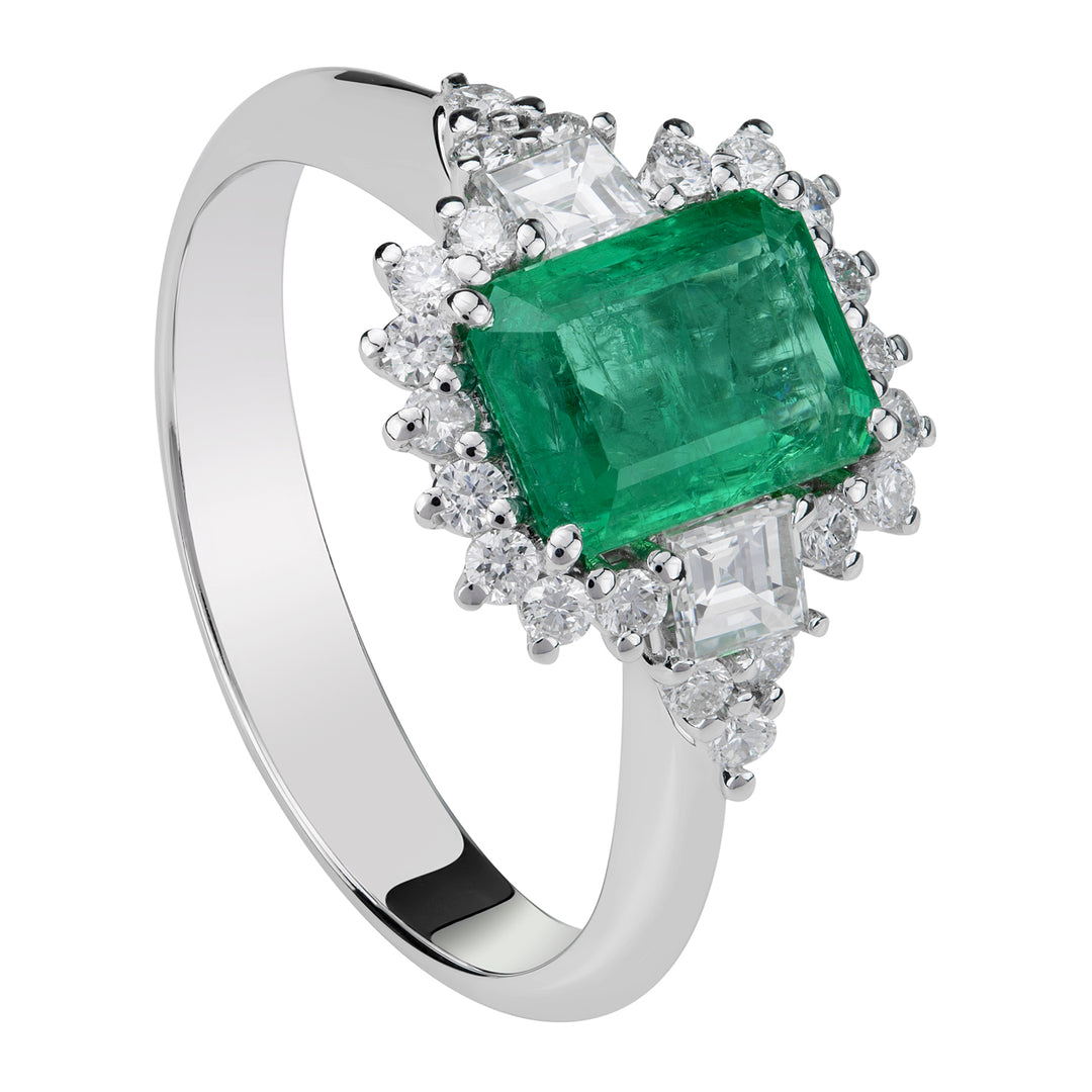Golay smaragdring 6x8 okt med prinsesse APU224DISM-17336110009
