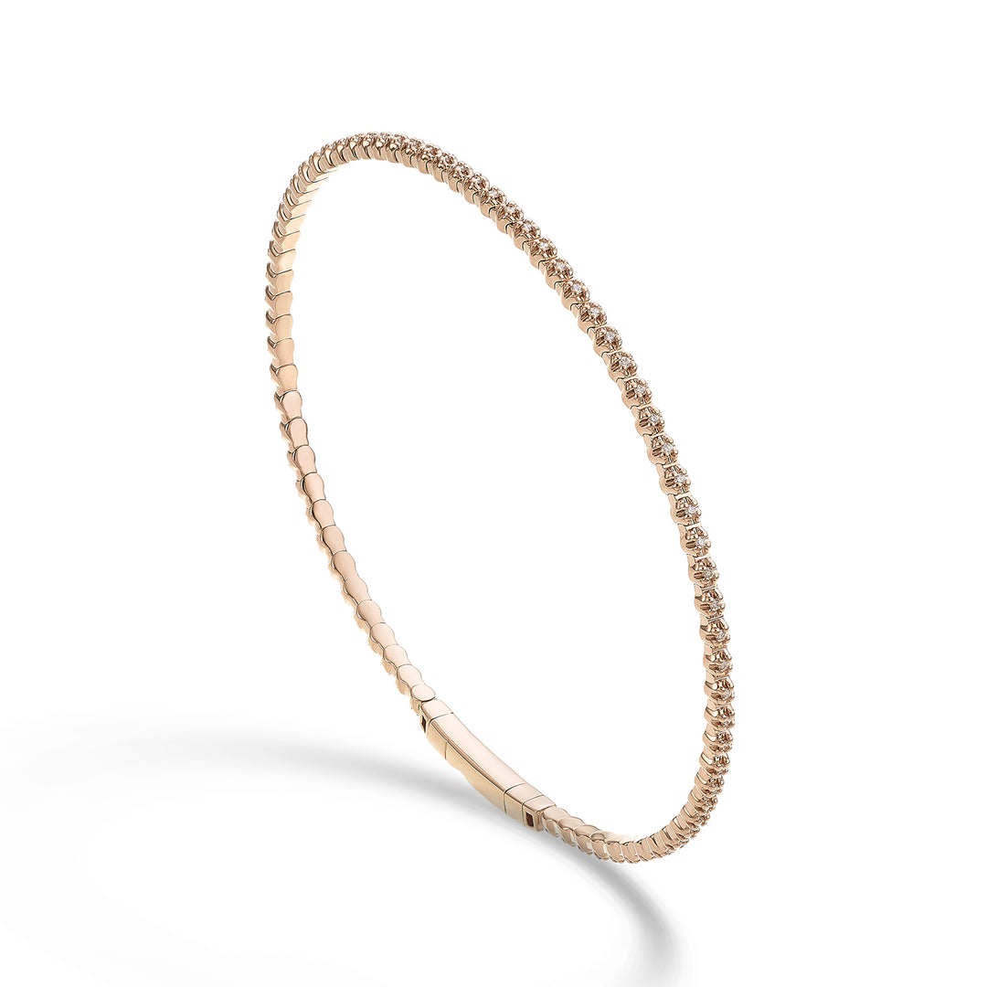 Golay br 18k 테니스 플렉스 직경. 0.18캐럿 로즈 골드 17cm GBFLEX006DIO3