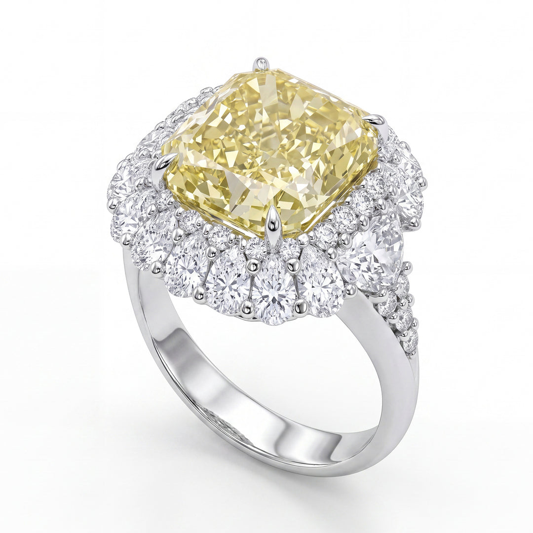 Ozdobny pierścionek w kształcie poduszki World Diamond Group 6,11 ct APU139WDI-20149110014