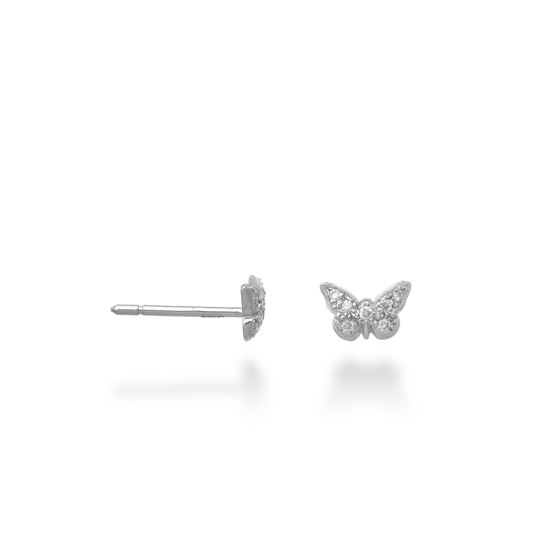 Mikiko enkele oorbel 18k vlinder 0,03 ct MORMONFARFO4
