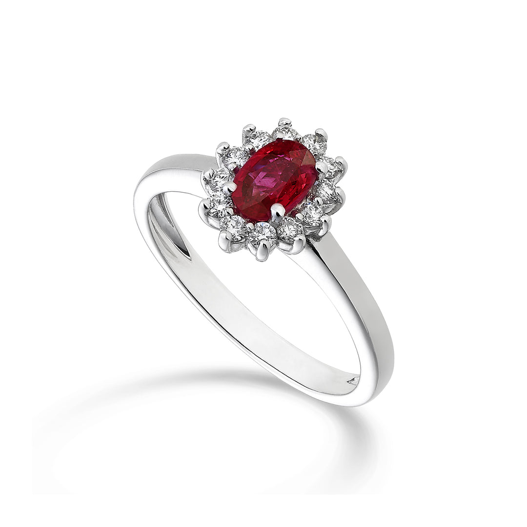 Nihama un rubis 18k n. ovale 6x4 ct. 0,62 diamètre. 0,23 ctNA5093O4RBN062