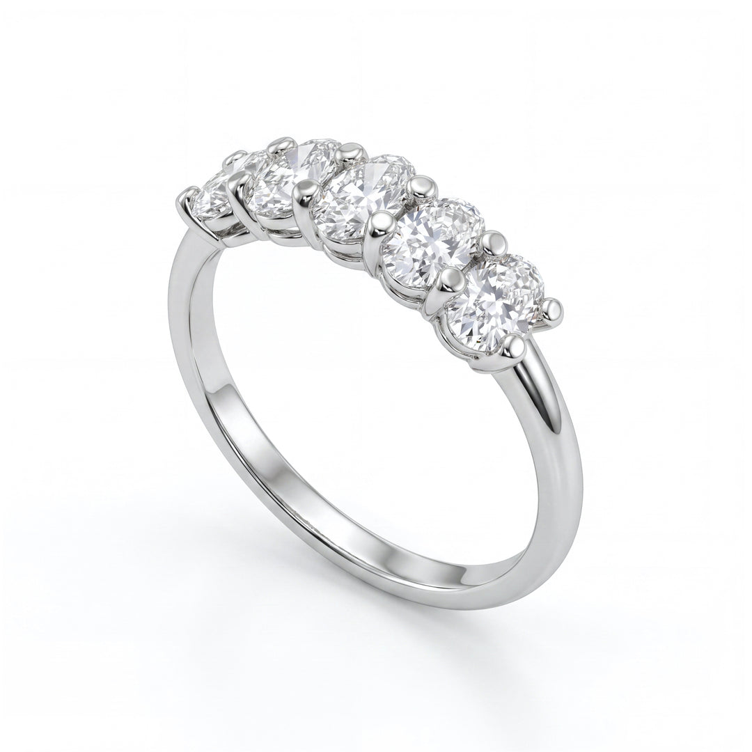 X-Diamond 18kt 五个椭圆形环实验室 g.d.总 CT 1.10 XXDAN023O4OVBI110
