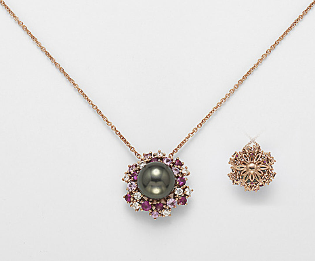 Nihama cl 18k sspb 10/11 ct.0,35 pembe safir ve yakut ct.0,97 ND0902O3SANE100