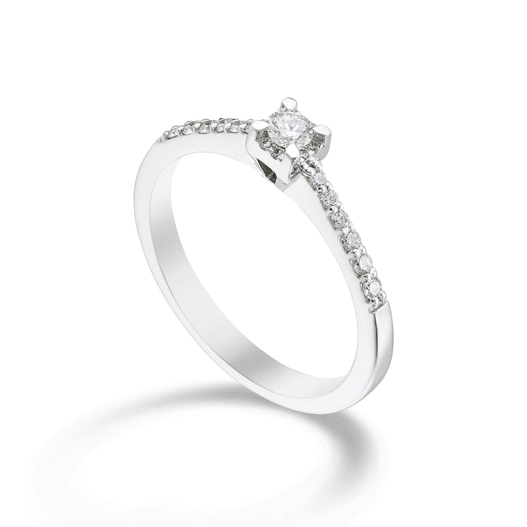 World Diamond Group ring diamonds between prongs shank inc cen.0,24ct ASLC001DI025-24025110081