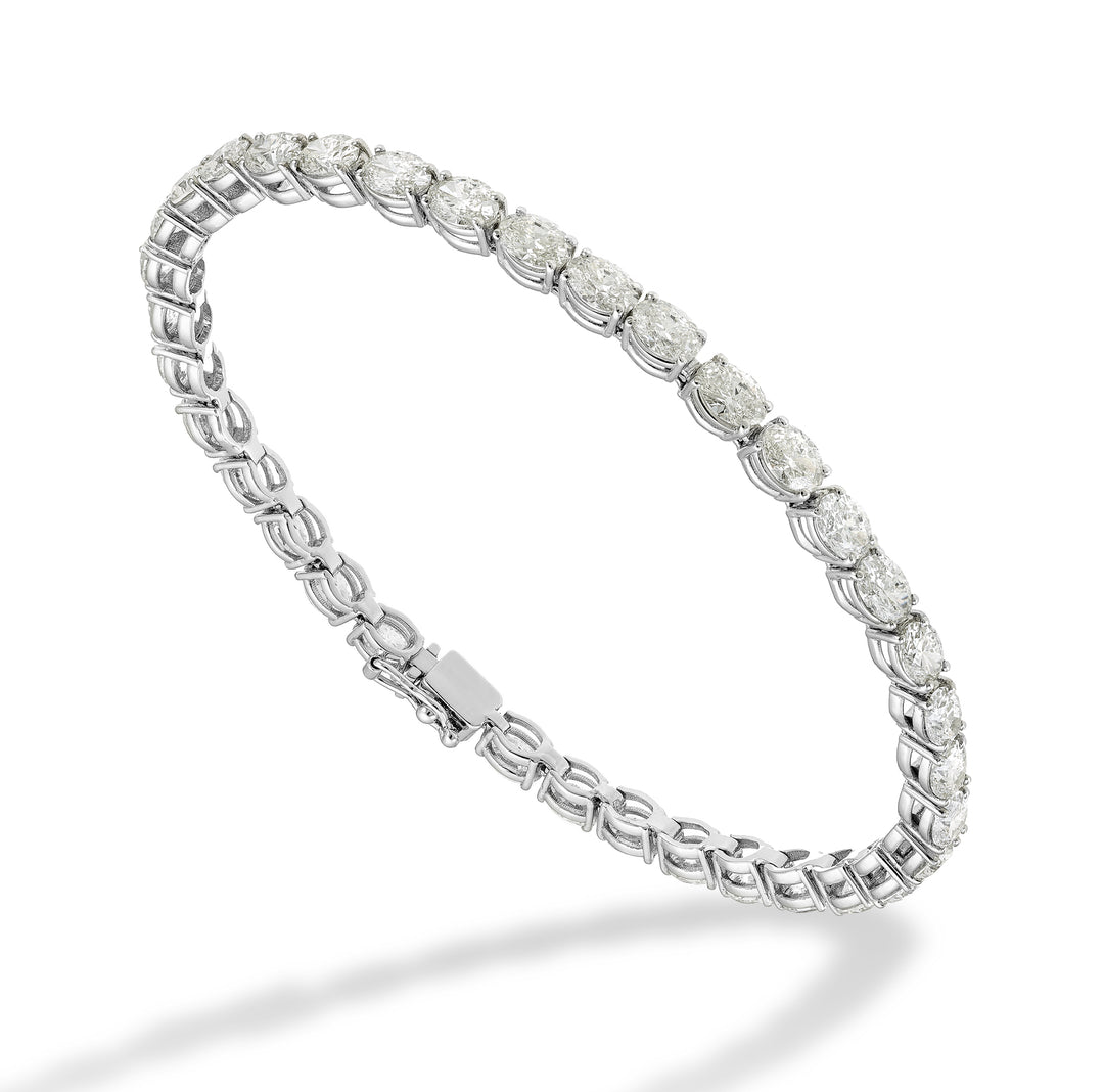 World Diamond Group tennis bracelet with oval diamonds BPU009DI-22217110002