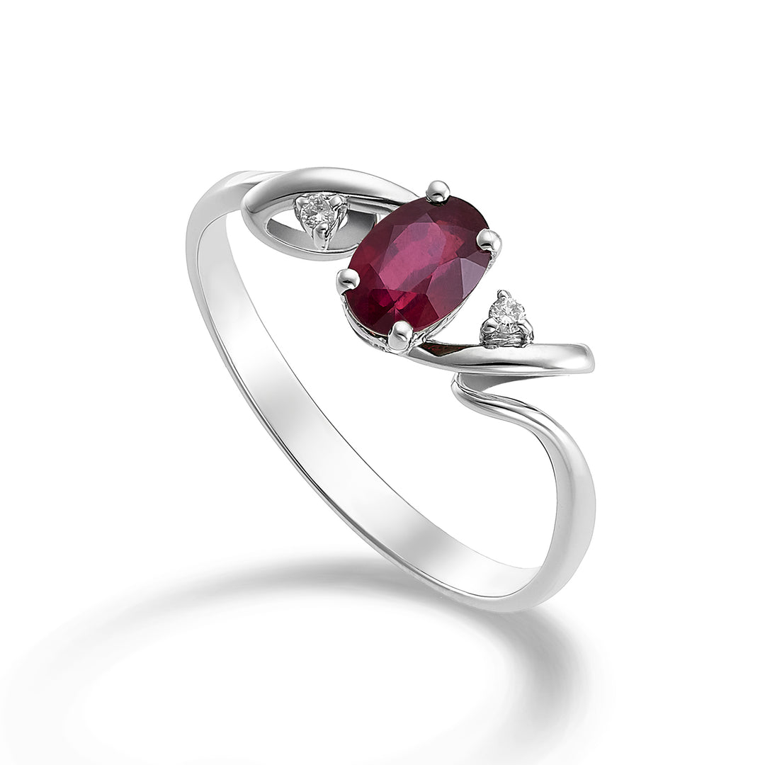 Mikiko egy 18k rubin n. ovális 6x4 ct.0,57 átm. ct.0,02 MA5057O4RBN057