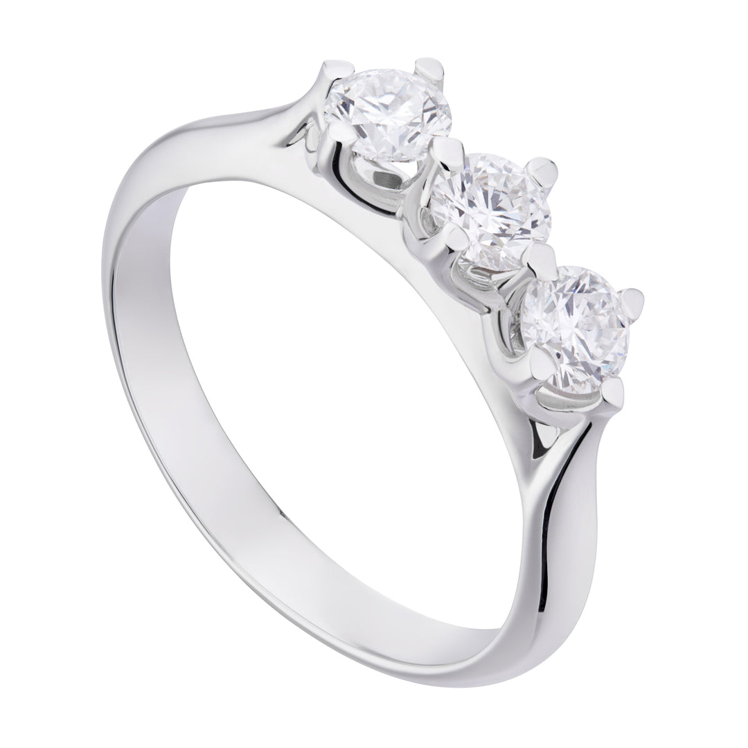Linearer Trilogie-Ring der World Diamond Group, Forevermark ct. 0,63-0,87 ATRLFM009DI3-22285110075