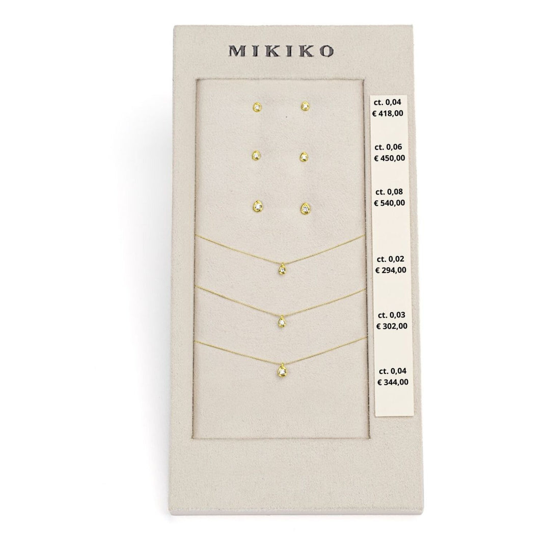 Mikiko πακέτο cl d5123 + or o5105 drop 18kt κίτρινο χρυσό 0,02-0,03-0,04 / 0,04-0,06-0,08 M.LIGHTBOX.64-G