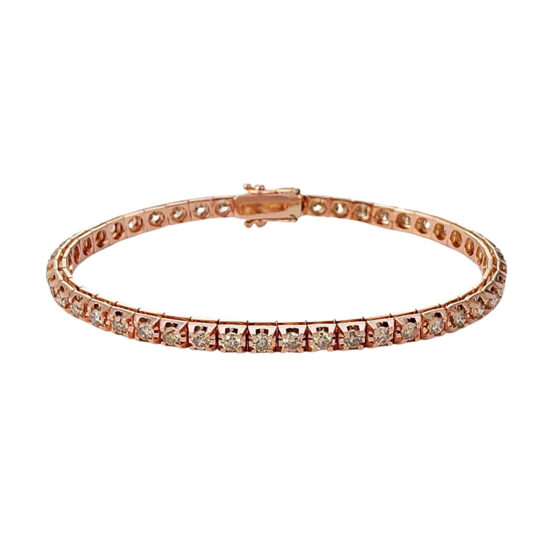 Pulsera de tenis piramidal World Diamond Group d.marrón mm 400 19cm BTQ069BW400-190