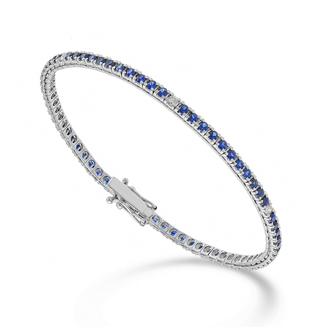 Nihama br tenis 18-karatowe szafiry 2,90 ct diamenty 0,22 ct cm17,5-71 ustawienia NBTQ250ZFRDIO4