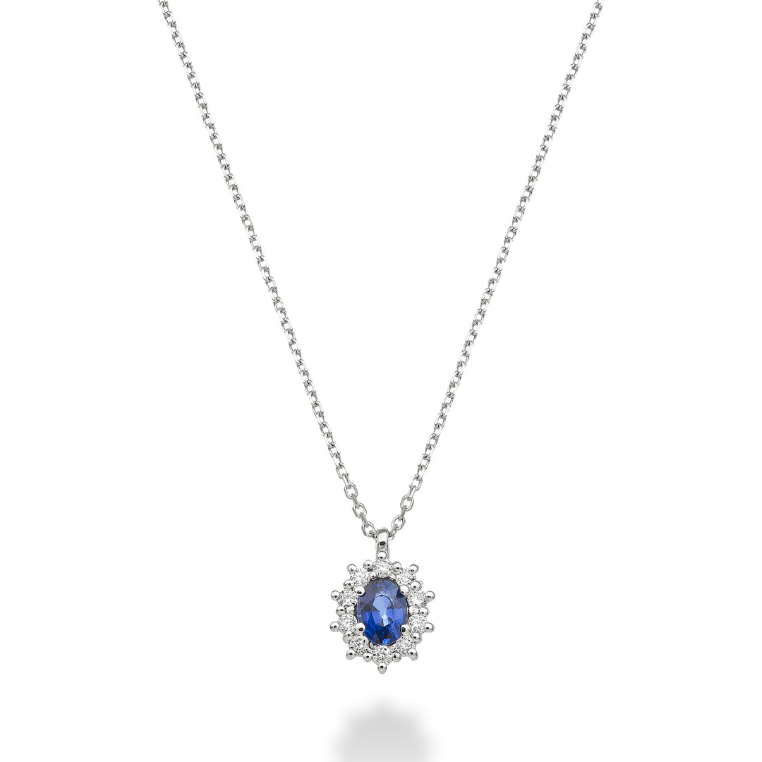 Saphir ovale Mikiko cl 9k 4x3 ct.0,20 diam. 0,08 ct MD5125R4ZFD
