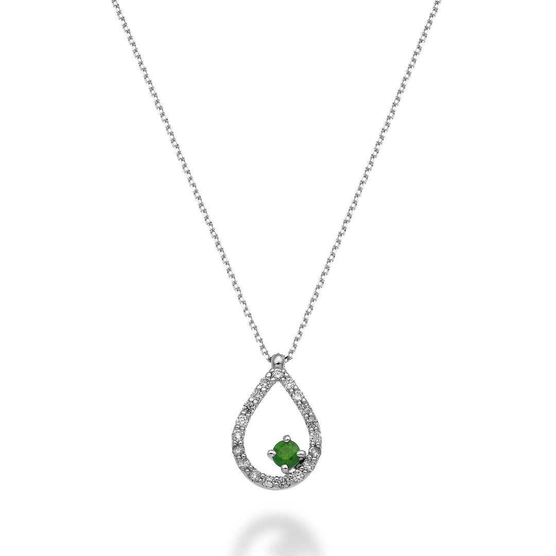 World Diamond Group cl 18k "drop" smaragd n. ct.0,07 diam. ct.0,14 GD5158O4SMN021