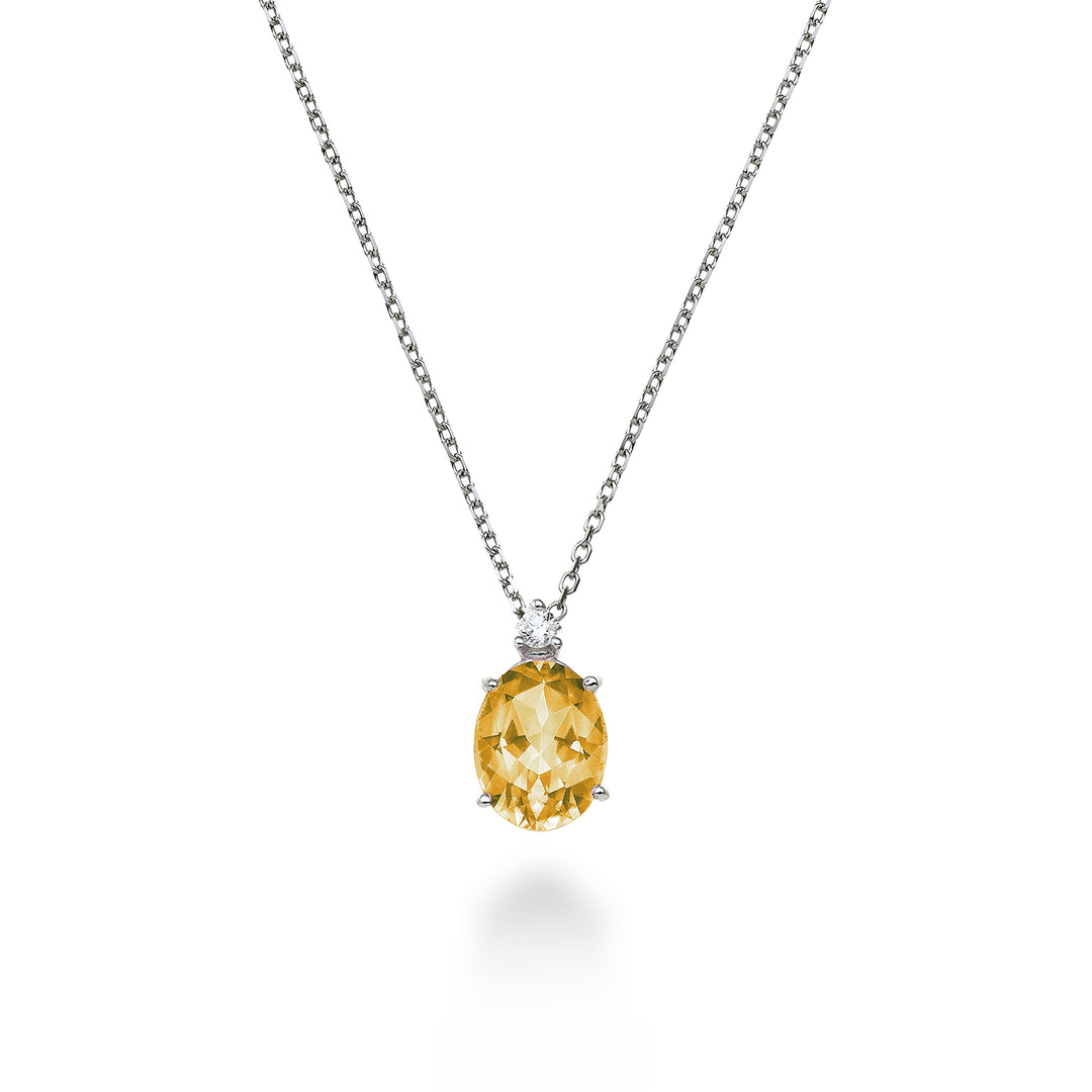 미키코 cl 18k 타원형 시트린 7x5ct.0,60 직경 ct.0,015 MD5035O4CITR
