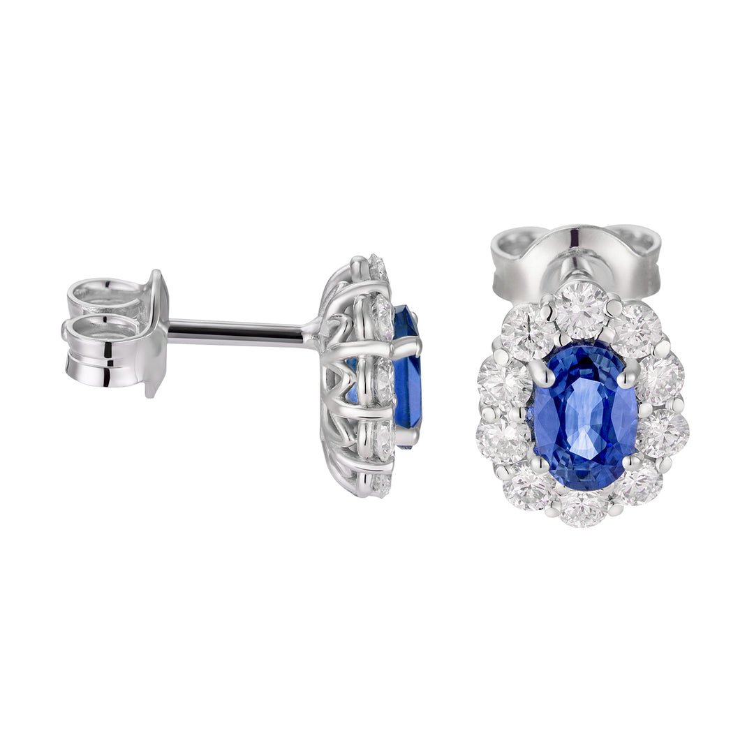 Golay 6x4 oval sapphire and diamond earrings OCL042DIZB-25143110247
