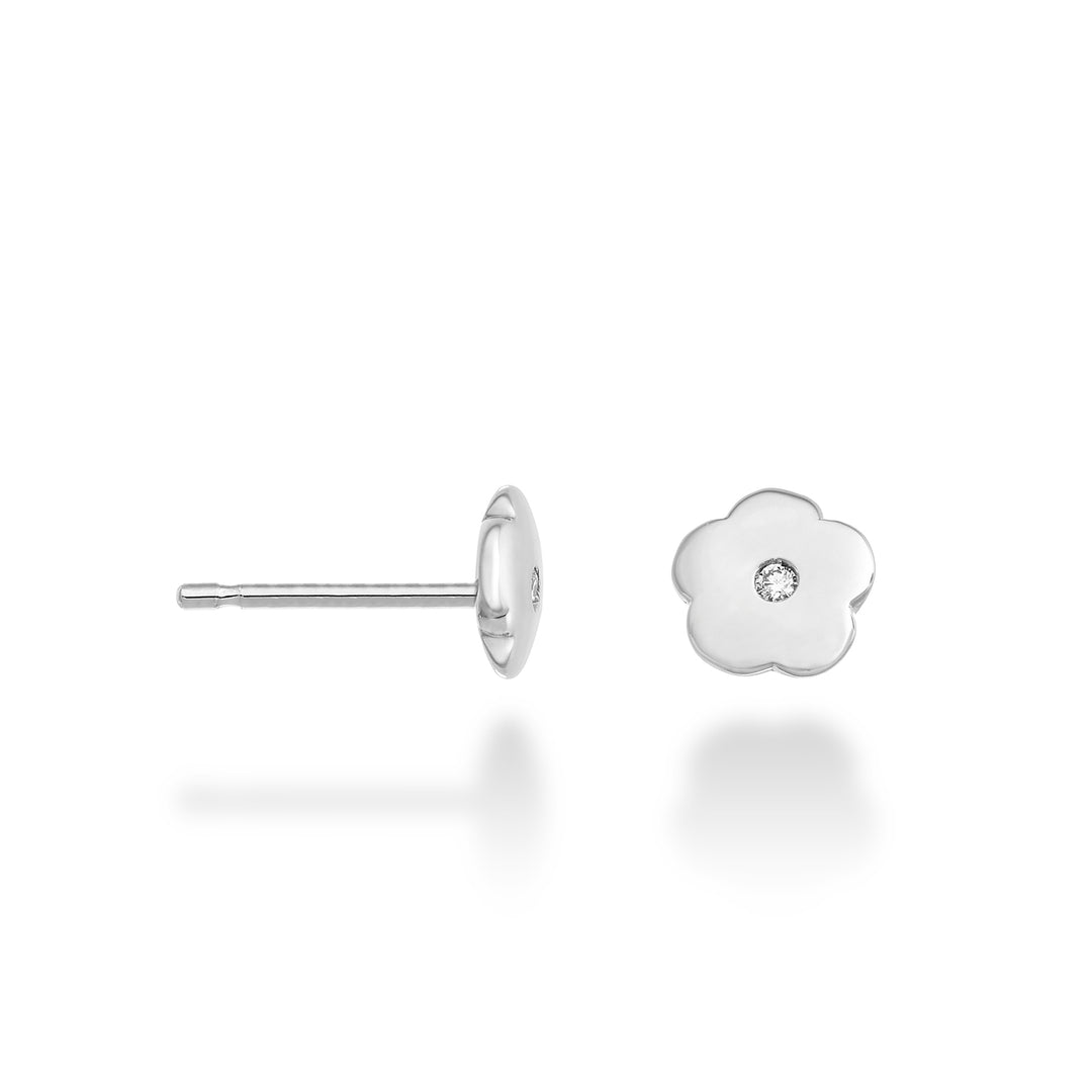 Mikiko ou fleur 18 carats Or blanc 0,02 ct MO5109O4BR002