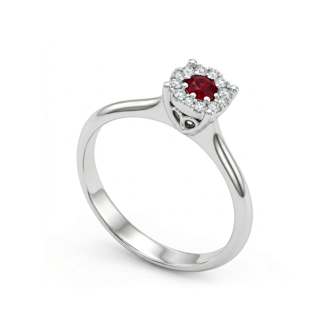 Nihama um rubi 18k n. 0,14 quilates de diâmetro. 0,10 ct NAGICE01DIRUO4