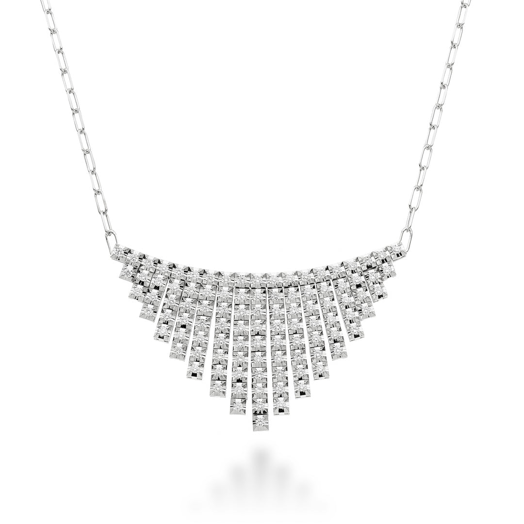 Golay multi-stone choker med "v" mønster støbt. ramme GMPF003DI-23194110088