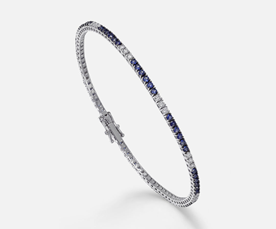 Nihama br tennis 18k ζαφείρια 1,31 ct διάμ. ct.0.54 εκ.17.5 NB5018O4ZFD185.17.5