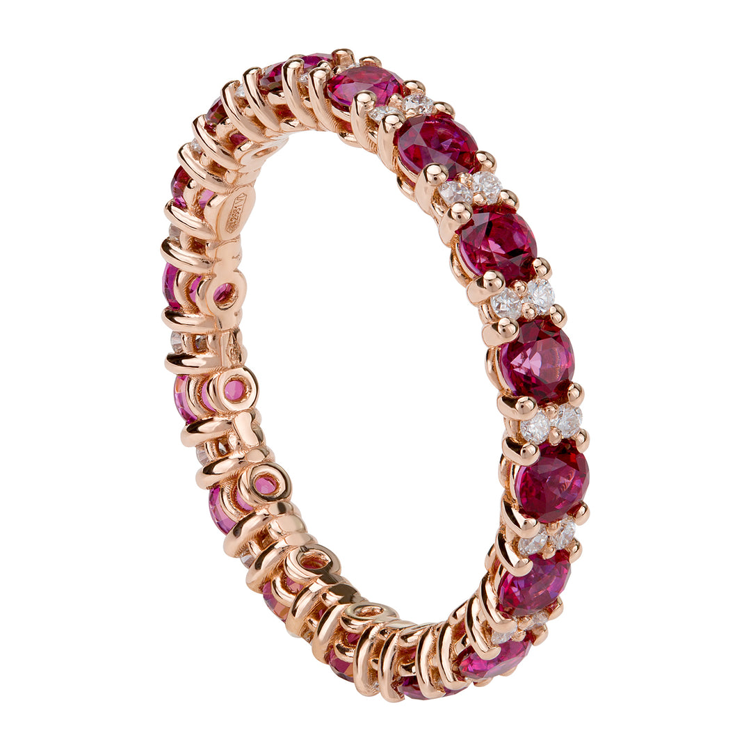 Diamante eternitate Golay și topaz roșu aprins AET007100DIBR-18026110094