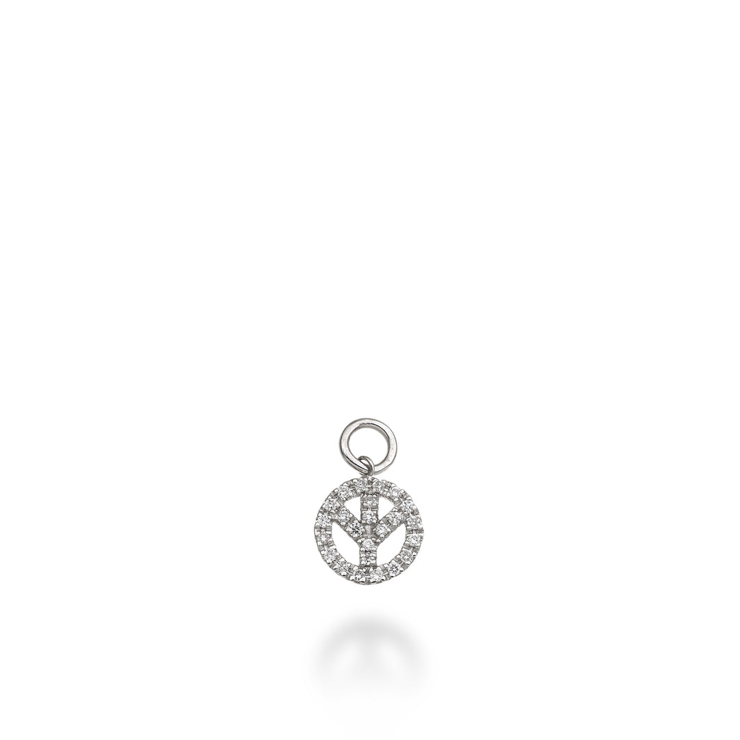 World Diamond Group rauhan symboli charmia 18k ct.0,09 g vs valkokulta GCH6017DIO4