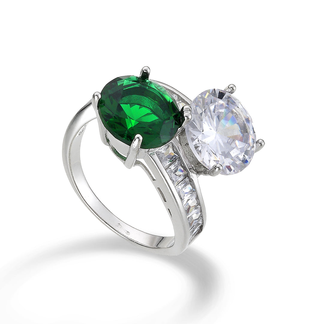 Nihama an ag925 gem swarovski alb și verde NA7191A4VERDE00