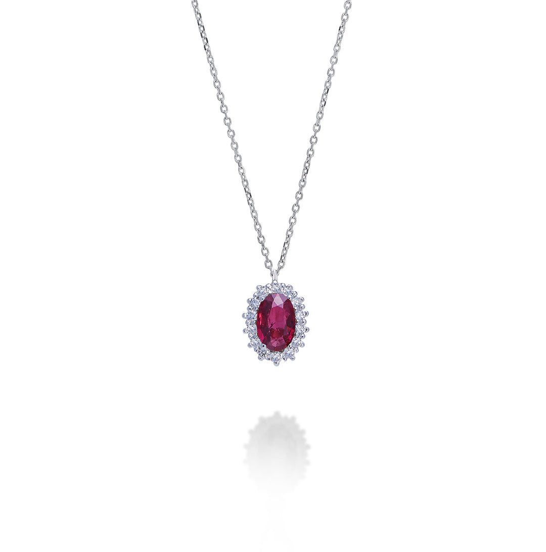 Mikiko cl 9k owalny rubin 6x4 ct.0,40 śr. ct.0,13 MD5086R4RBC