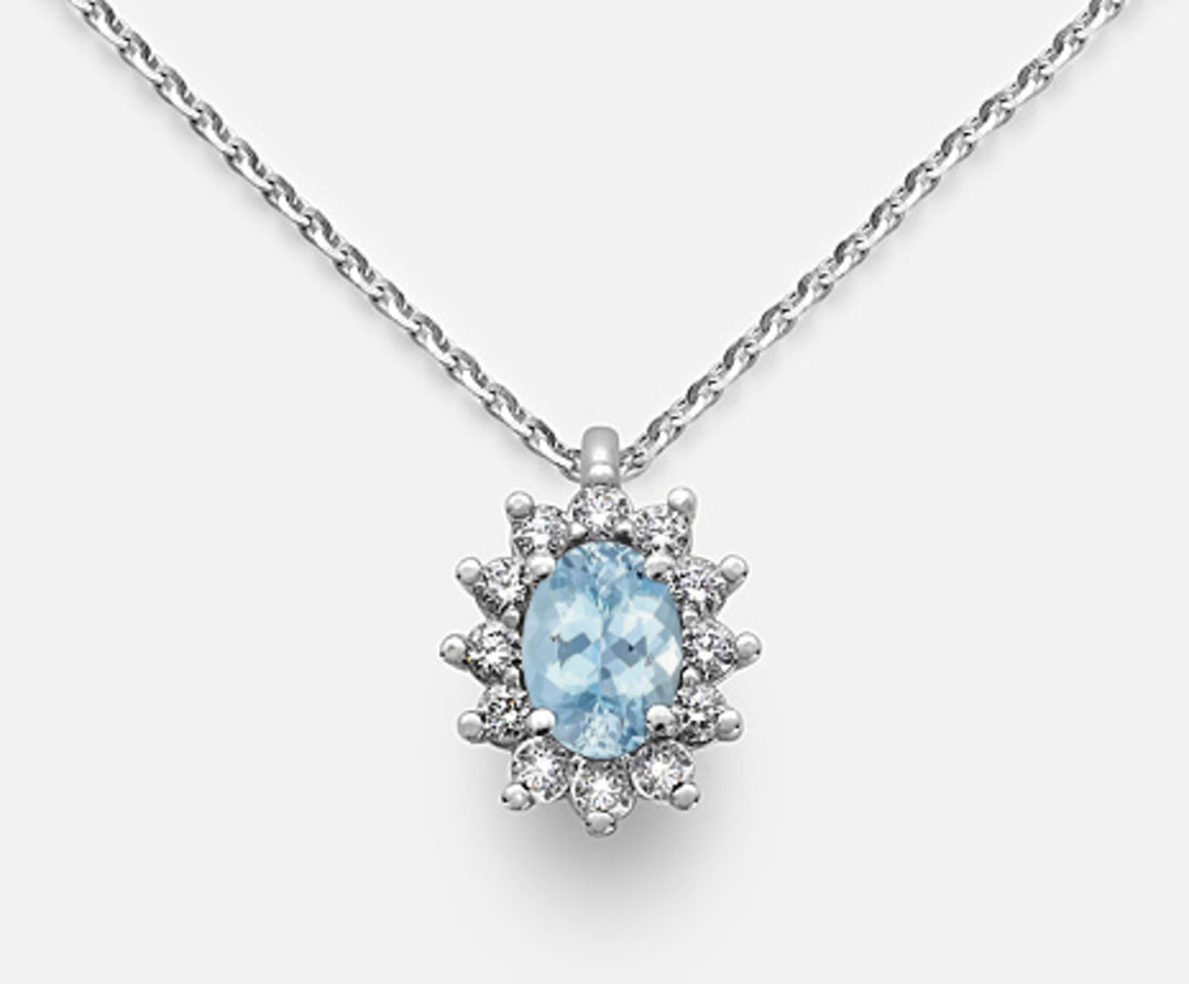 Mikiko cl 9k oválný akvamarín 6x4 ct.0,30 pr. 0,23 ct MD5047R4AM