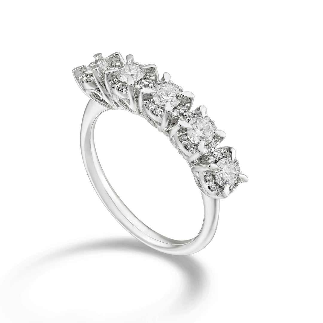 World Diamond Group rivierasormus 5 kiveä piikkien välinen halk. 0,12ct AR5LC421DI12-24088110072