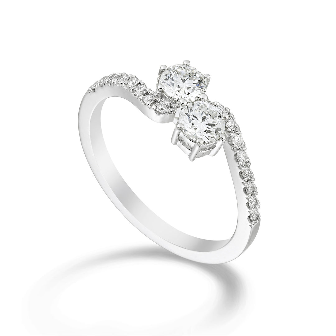 Golay Bilogy-Ring mit Diamanten von insgesamt 0,20 ct, inkl. ABLG001DI020-24052110082